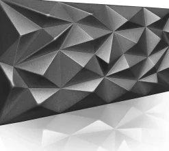 Ikhemalarka Panneau Mural Décoratif<8x - 4m2 panneaux muraux 3D en polystyrène XPS flexibles 100 x 50 cm Revêtement mural et de plafond moderne Brillant Black