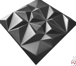 Ikhemalarka 16x - 4m2 panneaux muraux 3D en polystyrène XPS flexibles 50 x 50 cm Revêtement mural et de plafond moderne Rubin Black- Panneau Mural Décoratif
