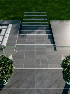 Allocarrelage Carrelage Extérieur Et Terrasse<60x120 Dalle 2cm Pietra Serena Anthracite Extérieur R11 -