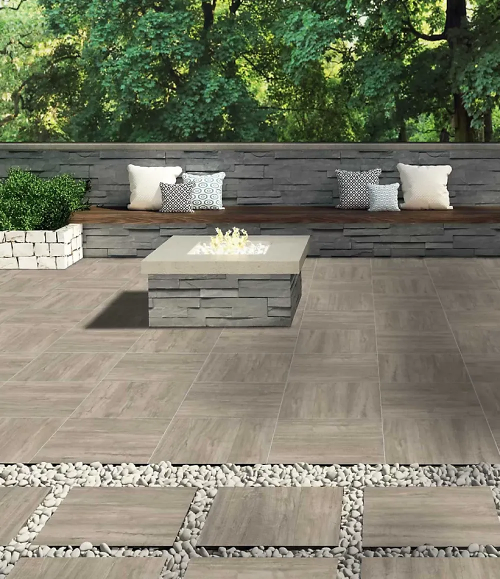 Allocarrelage 60x60 Lot 2 Dalles Ép. 20mm Effet Bois GMP 700 Beige R11 - Alocarrelage- Carrelage Extérieur Et Terrasse