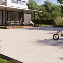Allocarrelage Carrelage Extérieur Et Terrasse<60x60 Lot 2 Dalles ép. 20mm Betonico Beige Clair R11 -