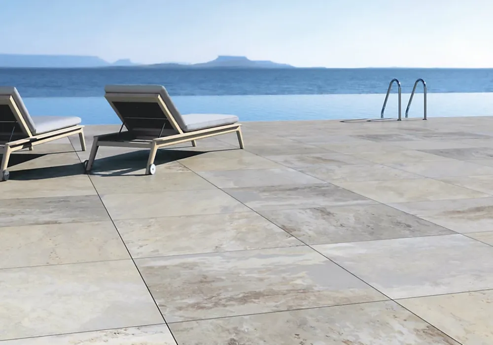 Allocarrelage Carrelage Extérieur Et Terrasse<60x60 Lot 2 Dalles ép. 20mm Effet Pierre Peacock Sand R11 -