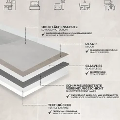 Floordirekt Zala 997m Aspect Bois carrelage Revêtement de Sol, 100 x 500 cm- Dalle Et Lame Pvc